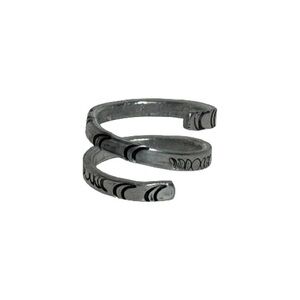 Handmade boho celestial silver adjustable hypoallergenic wrap ring‎